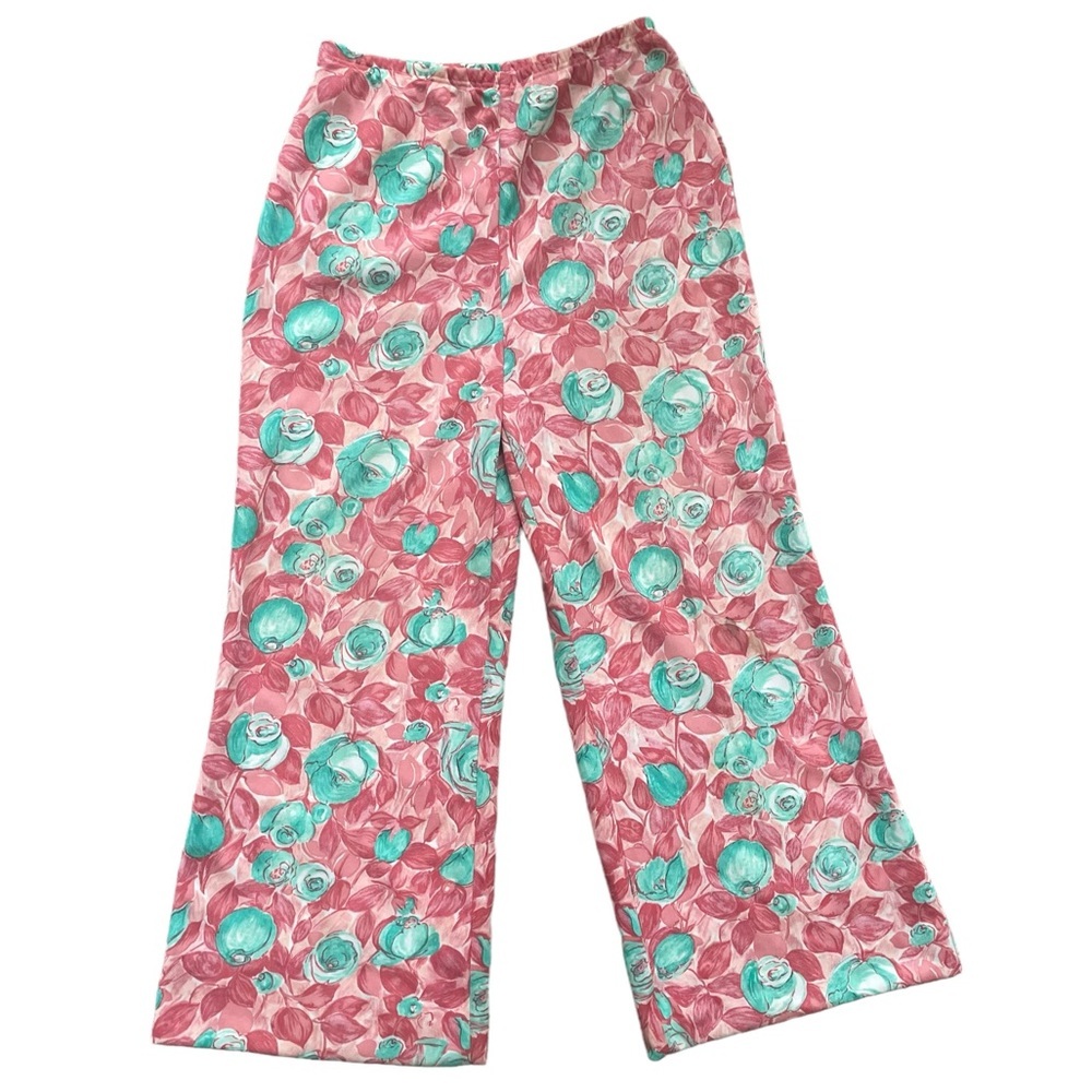 Vintage High Rise Flare Leg Floral Pant Size 2